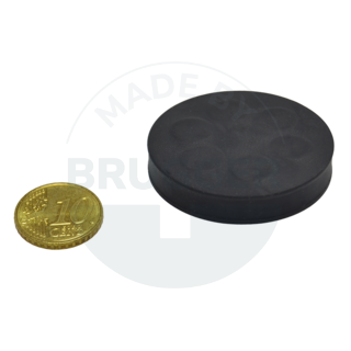 Aimant avec enveloppe plastique et surface adhésive des deux côtés 43mm | © Brugger GmbH