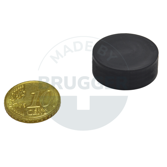 Magnet mit Kunstoffmantel und beidseitige Haftfläche 22mm | © Brugger GmbH