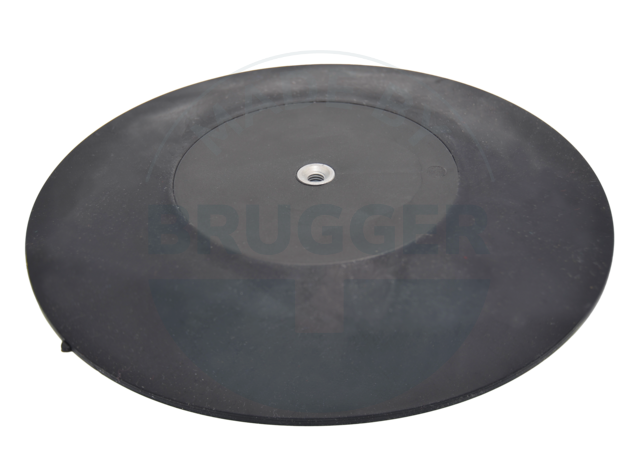 rundes gummiertes Magnetsystem schwarz mit Innengewinde und Saugnapf | © Brugger GmbH