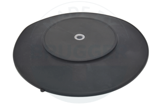 Round rubberised magnet system black with internal thread and suction cup | © Brugger GmbH