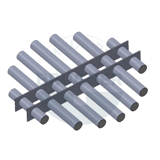 Magnetic filter grille made of NdFeB round welded design, Design drawing | © Brugger GmbH