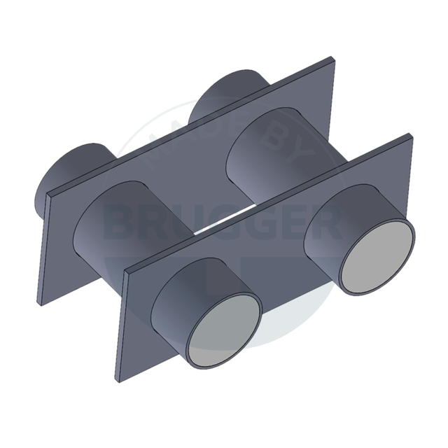 Magnetic filter grille made of NdFeB round welded design, Design drawing | © Brugger GmbH