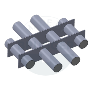 Magnetic filter grille made of NdFeB round welded design, Design drawing | © Brugger GmbH