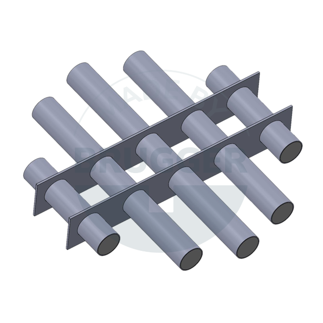 Magnetic filter grille made of NdFeB round welded design, Design drawing | © Brugger GmbH