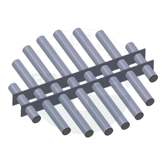 Magnetic filter grille made of NdFeB round welded design, Design drawing | © Brugger GmbH