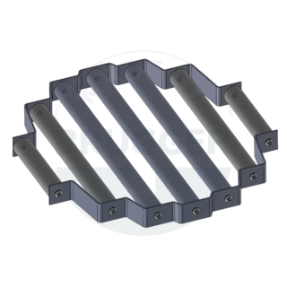 Grille de filtre magnétique ronde en NdFeB version vissée Dessin | © Brugger GmbH
