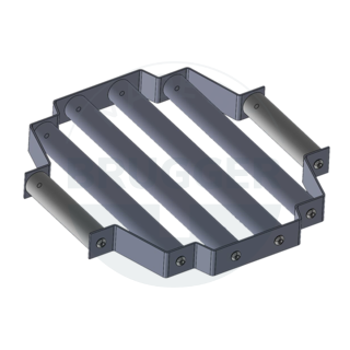 Grille de filtre magnétique ronde en NdFeB version vissée Dessin | © Brugger GmbH
