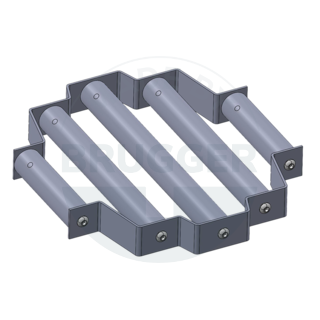 Grille de filtre magnétique ronde en NdFeB version vissée Dessin | © Brugger GmbH