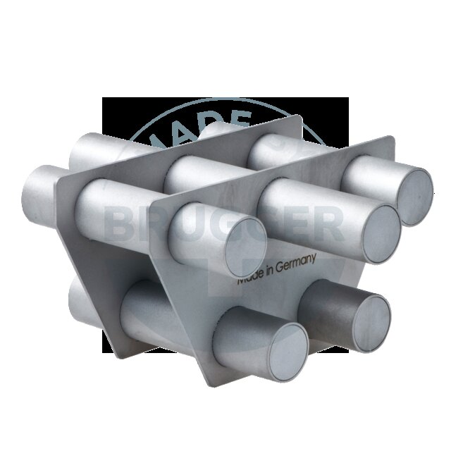 Magnetic filter grille Trischter mould 60° made of NdFeB welded design | © Brugger GmbH