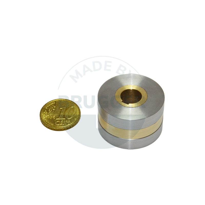 wheels with twopole pitch made of NdFeB, bore with fit