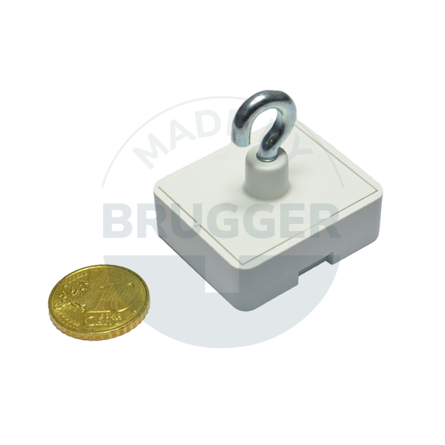 Hook magnet plastic housing rectangular white | © Brugger GmbH