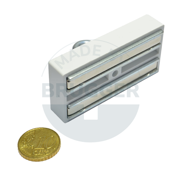 Hook magnet plastic housing rectangular white | © Brugger GmbH