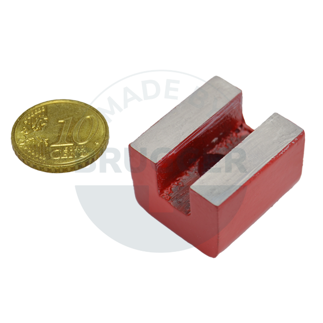 Hufeisenmagnet in Brückenform  rot | © Brugger GmbH