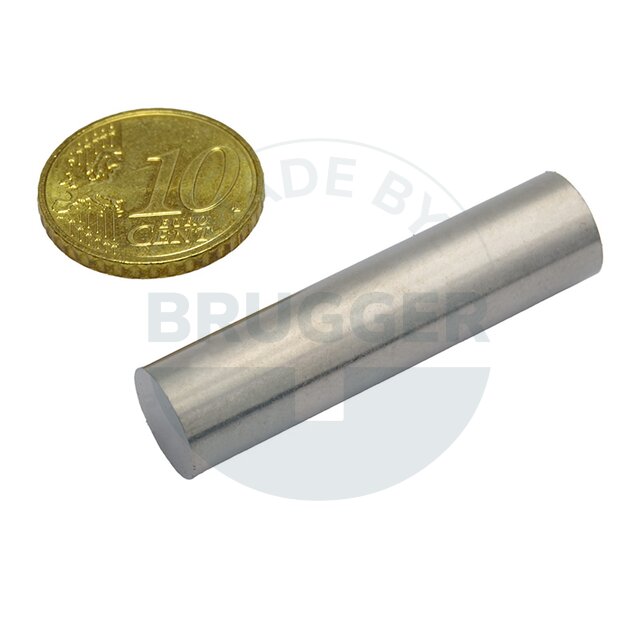 Bar magnet cylinder shape 10x40mm | © Brugger GmbH