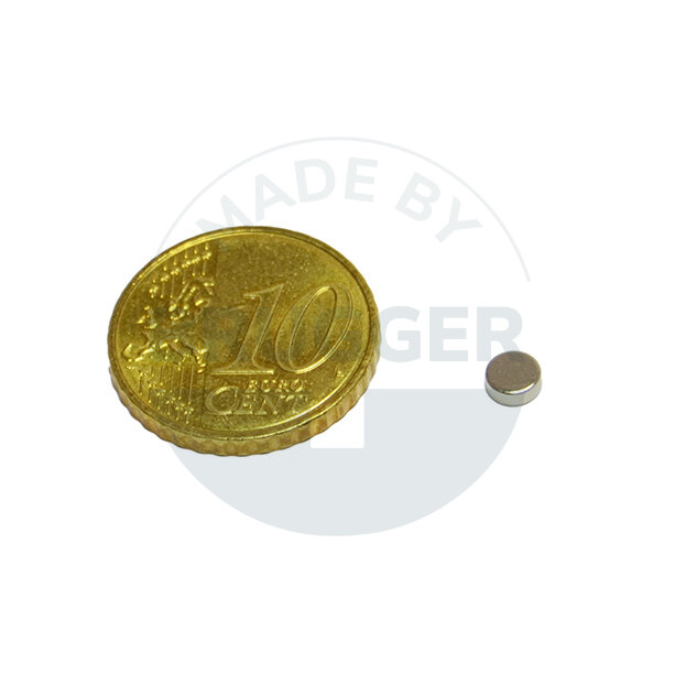 Scheibenmagnet aus NdfeB bis 80°C | © Brugger GmbH