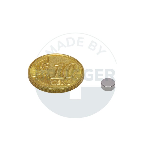 Scheibenmagnet aus NdfeB bis 80°C | © Brugger GmbH