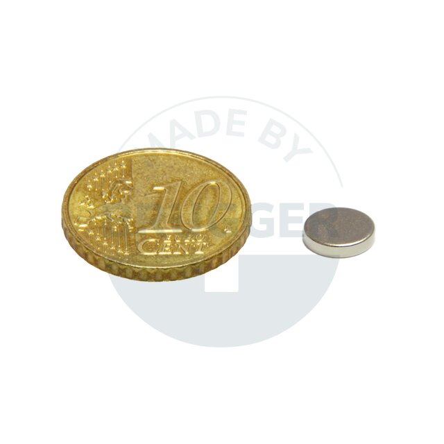 Scheibenmagnet aus NdfeB bis 80°C | © Brugger GmbH