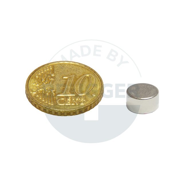 Scheibenmagnet aus NdfeB bis 80°C  8x4mm | © Brugger GmbH