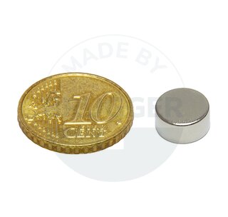 Scheibenmagnet aus NdfeB bis 80°C | © Brugger GmbH