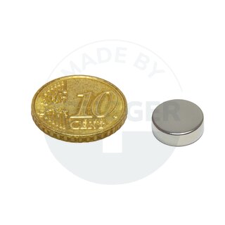 Aimants cylindriques en NdfeB, jusqu'à 80°C 10x3mm | © Brugger GmbH