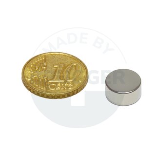 Aimants cylindriques en NdfeB, jusqu'à 80°C 10x6mm | © Brugger GmbH