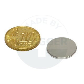 Scheibenmagnet aus NdfeB bis 80°C 18x1,5mm | © Brugger GmbH