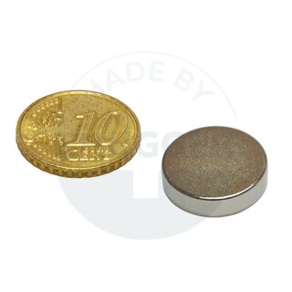 Scheibenmagnet aus NdfeB bis 80° 18x4mm | © Brugger GmbH