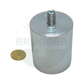 Stabgreifer aus AlNiCo Stahlgehäuse mit Außengewinde verzinkt 50mm M10x15 | © Brugger GmbH