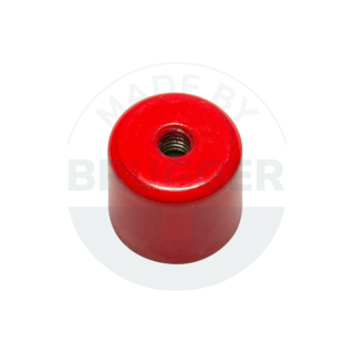 Bar grips of AlNiCo steel housing with internal thread red lacquered 20mm | © Brugger GmbH