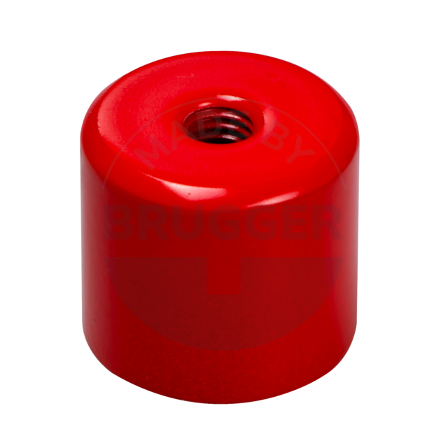 Bar grips of AlNiCo steel housing with internal thread red lacquered 20mm | © Brugger GmbH
