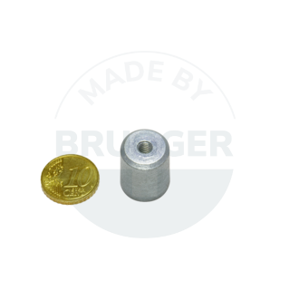 Bar grips of AlNiCo steel housing with internal thread galvanised 12.5mm | © Brugger GmbH