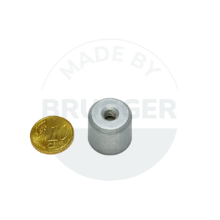 Bar grips of AlNiCo steel housing with internal thread galvanised 17mm | © Brugger GmbH