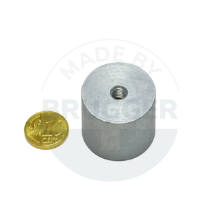 Bar grips of AlNiCo steel housing with internal thread galvanised 27mm | © Brugger GmbH