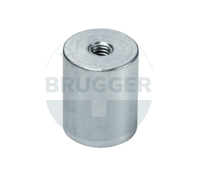 Bar grips of AlNiCo steel housing with internal thread galvanised 20mm | © Brugger GmbH