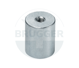Bar grips of AlNiCo steel housing with internal thread galvanised 20mm | © Brugger GmbH