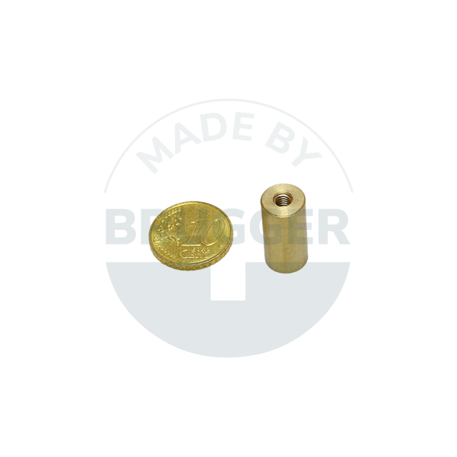 Aimant grappin en NdFeB boîtier en laiton  avec filetage intérieur  | © Brugger GmbH