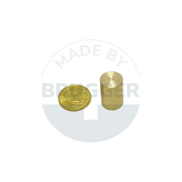 Aimant grappin en NdFeB boîtier en laiton et tolérances d'ajustement h6 13mm | © Brugger GmbH