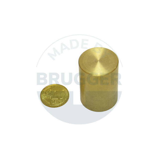 Aimant grappin en NdFeB boîtier en laiton et tolérances d'ajustement h6 25mm | © Brugger GmbH