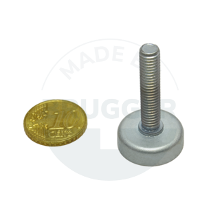 Pot magnet made of hard ferrite steel housing with external thread galvanised 20mm M6x30 | © Brugger GmbH