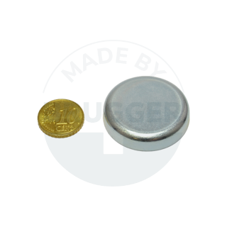 Pot magnet made of hard ferrite steel housing galvanised 36mm | © Brugger GmbH