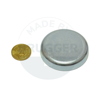 Pot magnet made of hard ferrite steel housing galvanised 47mm | © Brugger GmbH