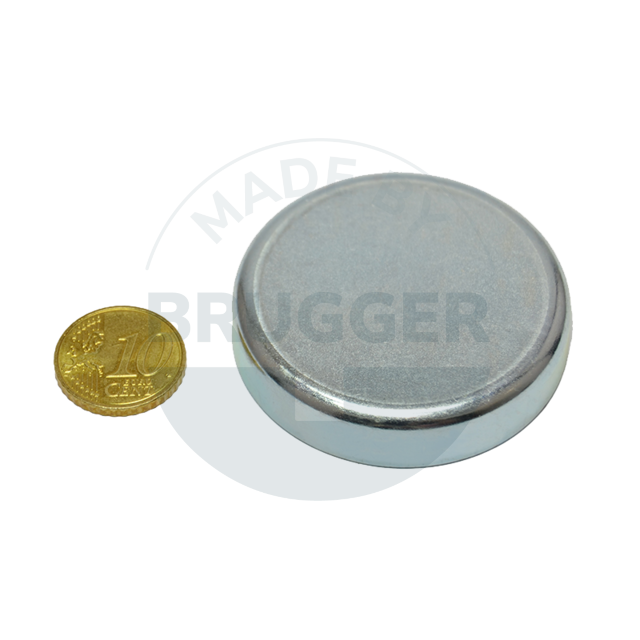 Pot magnet made of hard ferrite steel housing galvanised 50mm | © Brugger GmbH