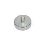 Topfmagnet aus NdFeB Stahlgehäuse mit Außengewinde verzinkt bis 150°C 25mm M6 | © Brugger GmbH