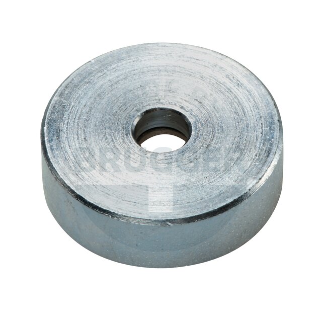 Pot magnet of NdFeB steel housing with bore and countersink galvanised 20mm | © Brugger GmbH