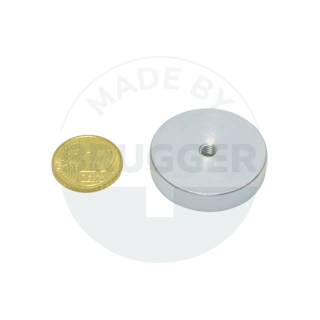 Topfmagnet aus NdFeB Stahlgehäuse mit Innengewinde verzinkt 32mm M5 | © Brugger GmbH