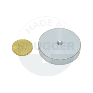 Topfmagnet aus NdFeB Stahlgehäuse mit Innengewinde verzinkt 40mm M5 | © Brugger GmbH
