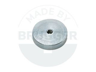Topfmagnet aus NdFeB Stahlgehäuse mit Innengewinde verzinkt 32mm M5 | © Brugger GmbH