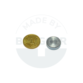 Pot magnet of NdFeB steel housing galvanised 16mm | © Brugger GmbH