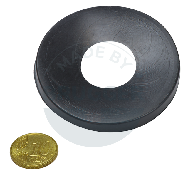 Rubber flap as protective cover for magnet systems ⌀63mm | © Brugger GmbH