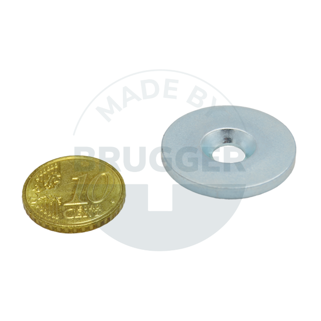 Metal disc with bore and counter bore | © Brugger GmbH